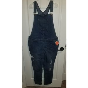 Maternity jean overalls new large
